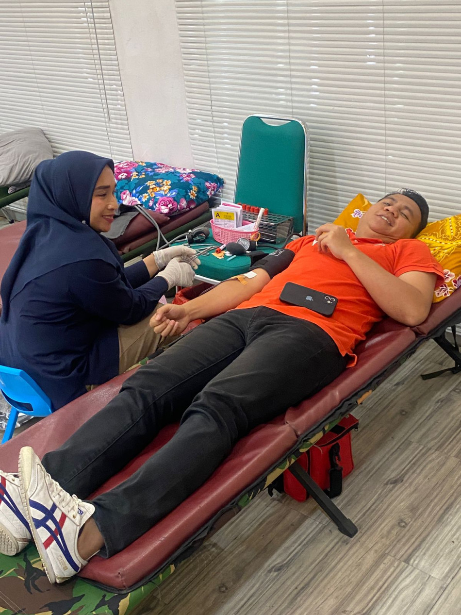 PLN UP3 Bangkinang Gelar Donor Darah di Momen Hari Listrik Nasional ke-80