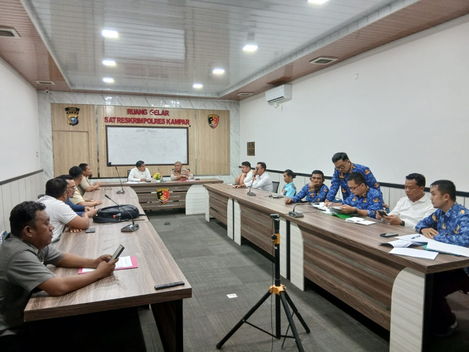 Polres Kampar Fasilitasi Mediasi Sengketa Lahan Proyek Jalan HR Soebrantas Bangkinang Kota