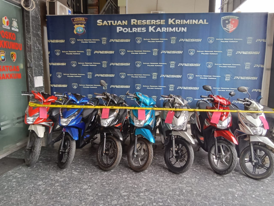 Polres Karimun Ungkap 7 Kasus Curanmor, Dua Pelaku dan Tiga Penadah Ditangkap