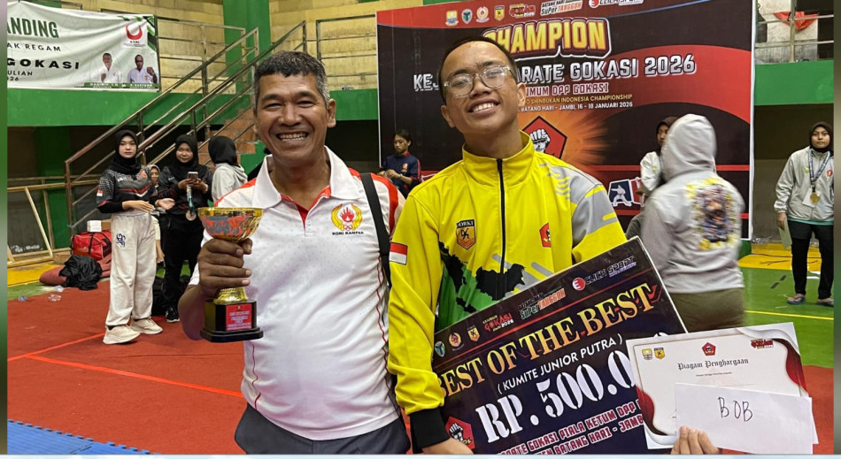 Gokasi Riau Borong Medali di Kejurnas Karate 2026, Lukas Natio Raih Best of The Best Junior Putra