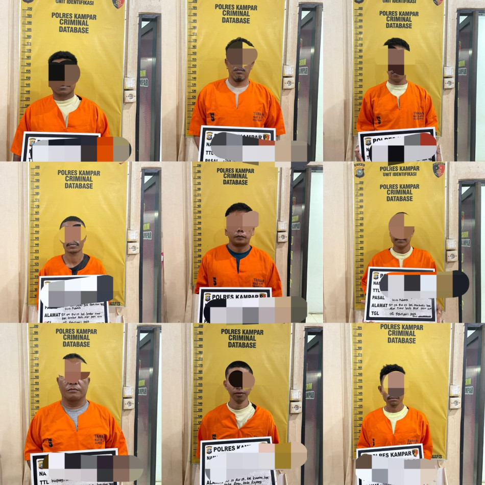 Bentrok di Tapung Hulu, Polres Kampar Tetapkan 9 Tersangka Penganiayaan Bersama