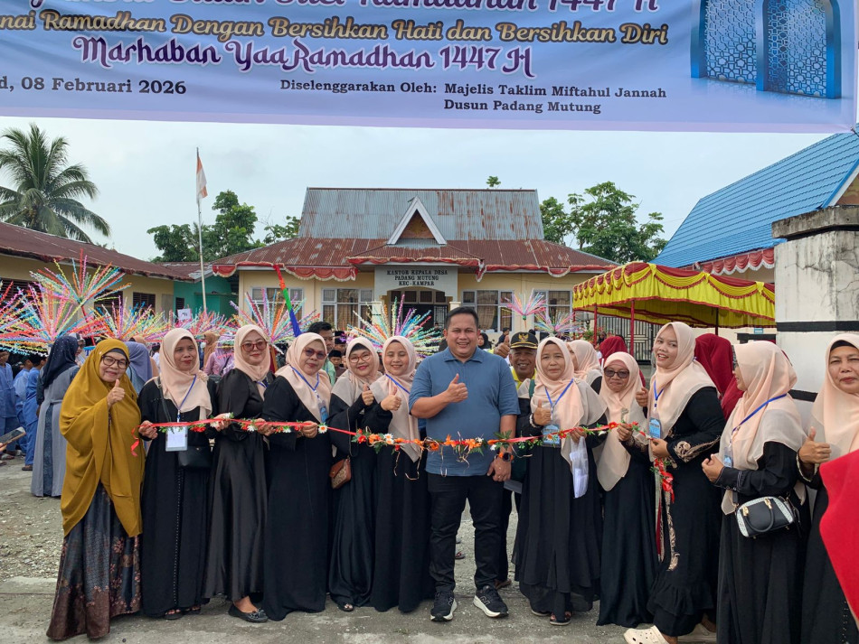 Anggota DPRD Kampar Rinaldo Saputra Gelar Pawai Taaruf Tarhib Ramadhan di Desa Padang Mutung