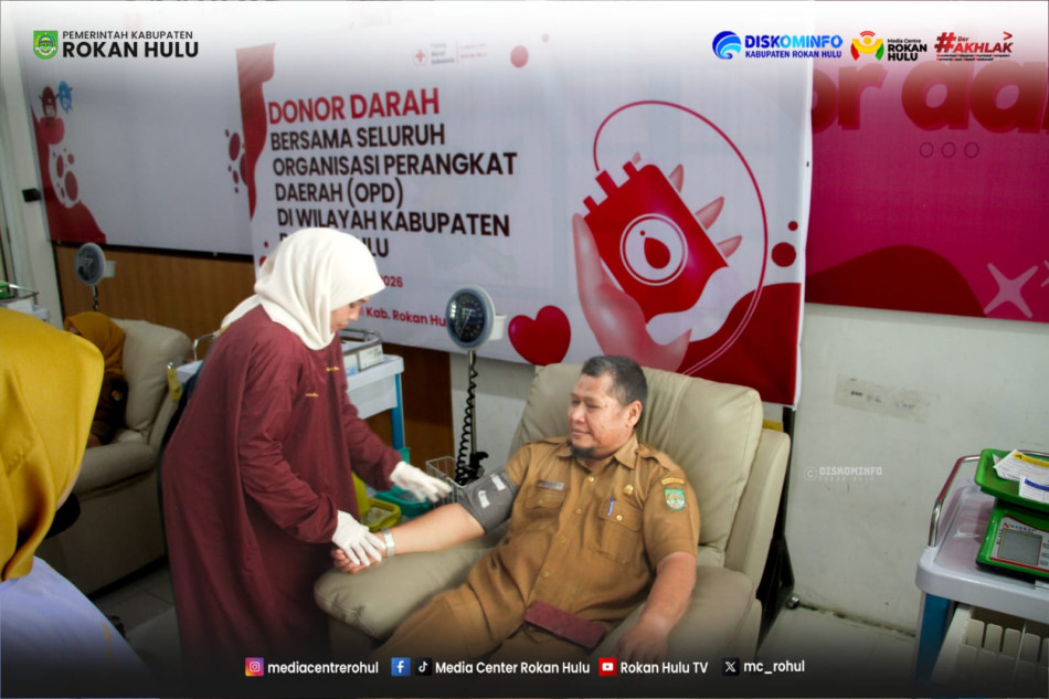 PMI Rohul Gandeng OPD Lewat MOU, Gerakkan Donor Darah Rutin Demi Jaga Stok Aman