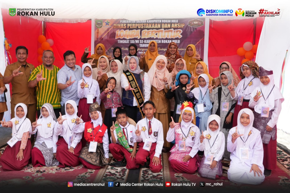 Dispusip Rohul Gelar Lomba Bertutur SD/MI, Dorong Budaya Literasi Sejak Dini
