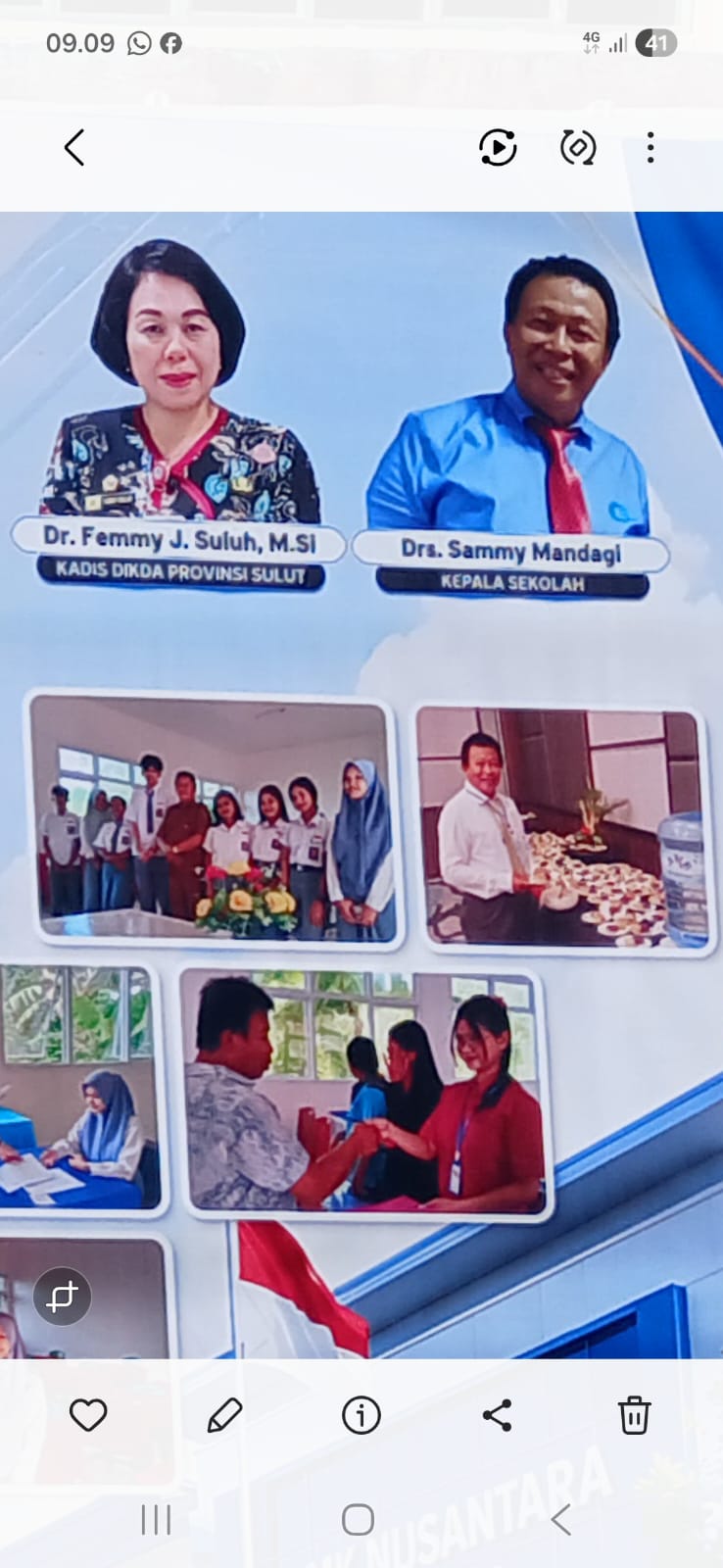 Dedikasi Dua Tokoh Pendidikan Angkat Nama SMK Nusantara Bitung