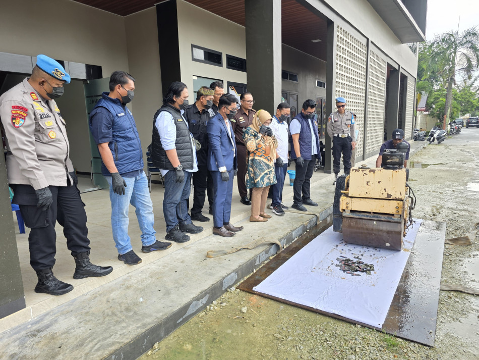 Polres Karimun Musnahkan Barang Bukti Narkotika, Sita Sabu, Ekstasi, dan Vape Liquid Mengandung Etomidate