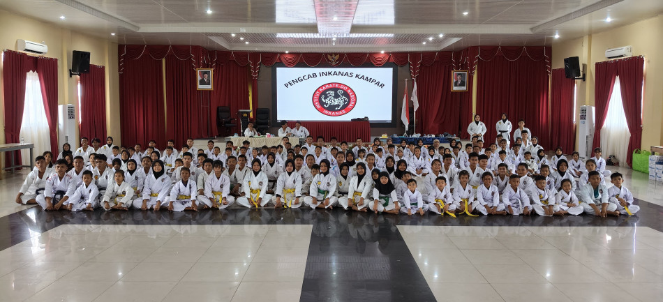 131 Karateka Ikuti UKT Inkanas Kampar, Bukti Meningkatnya Antusiasme Pembinaan Atlet Muda