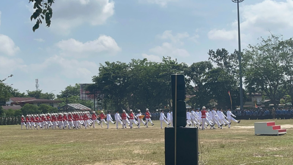 Dua Personel Paskibraka Kampar Tumbang Saat Pengibaran Bendera Merah Putih